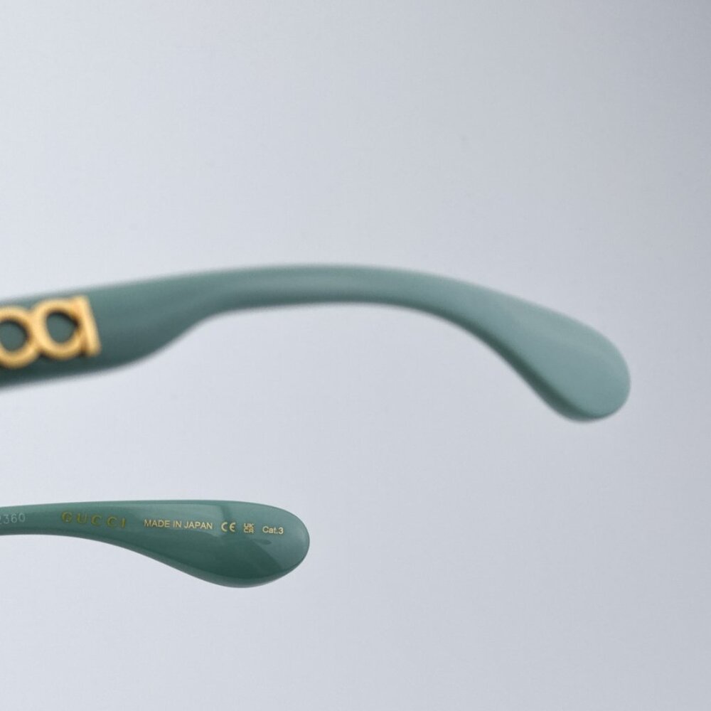 Gucci Women BRAND NEW Sunglasses Green Silver Mirror Mask GG1774S 005 - Picture 9 of 11